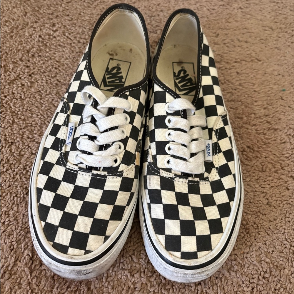 Vans Black and White Checkerboard Shoes